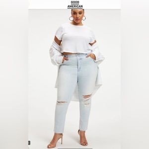 NWT Good American Jeans Good Classic light wash